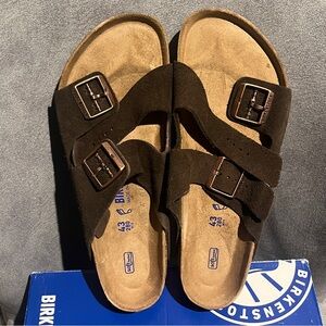 Birkenstock Men’s Arizona Sandals Soft Footbed Mocha Size 43EU 10 US